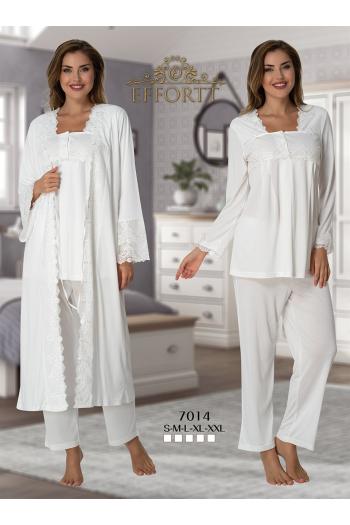 Effortt 7014 Prenses Sabahlıklı Lohusa Pijama Takımı