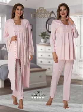 Effortt 7014 Pudra Pembe Prenses Sabahlıklı Lohusa Pijama Takımı