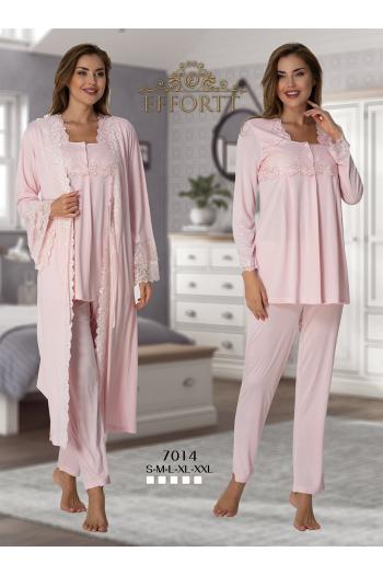 Effortt 7014 Pudra Pembe Prenses Sabahlıklı Lohusa Pijama Takımı