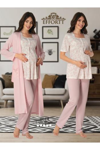 Effortt 8014P Lohusa Hamile Pijama Takım Sabahlık