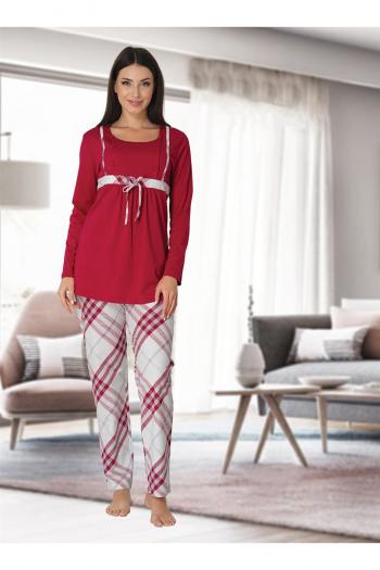 Effortt 8082V  Dantelli Lohusa Pijama Takım