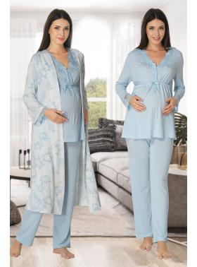 Effortt 8094M Lohusa Hamile Pijama Takım Sabahlık