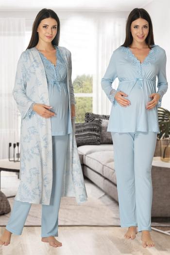 Effortt 8094M Lohusa Hamile Pijama Takım Sabahlık